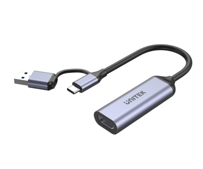 Akcesoria UNITEK Video Grabber USB-C/A HDMI 1.4 V1167A